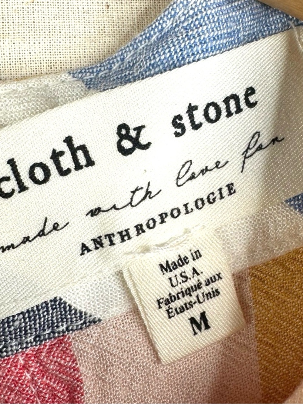 CLOTH & STONE ANTHROPOLOGIE striped linen blend halter dress - Picture 4 of 10
